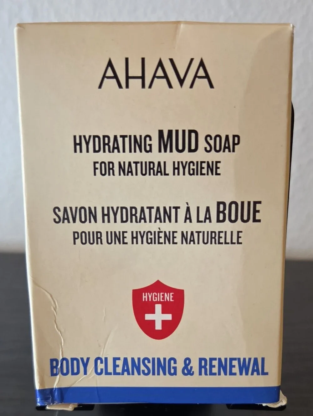🕯AHAVA Hydrating Mud Soap Body Cleansing & Renewal Dead Sea Mineral Bar NIB